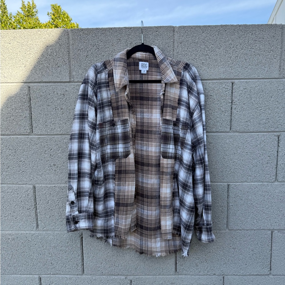 Plaid Button-Up Shirt